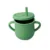 Cana din silicon cu manere si pai pentru copii 200 ml verde pal
