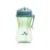 Cana sport cu clips lateral, pai moale si flexibil, capac de protectie rotativ, 360 ml, Blue Green