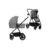 Carucior 2 in 1 Lionelo Meril, cu landou si scaun cu dimensiune XL, reversibil, sistem de ventilatie 3D, accesorii, pana la 22 kg, vonform cu EN1888-1 EN1888-2, EN1466, Gri
