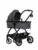 Carucior 2 in 1 pentru copii, Euro-Cart Crox, compus din doua piese distincte, cadrul de aluminiu, Roti mari, Scaun reversibil, capotina si husa de picioruse, cu Geanta si accesorii incluse, pana la 22 kg, Iron