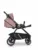 Carucior 2 in 1 pentru copii, Euro-Cart Crox, compus din doua piese distincte, cadrul de aluminiu, Roti mari, Scaun reversibil, capotina si husa de picioruse, cu Geanta si accesorii incluse, pana la 22 kg, Rose