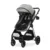 Carucior 2 in 1 pentru copii Lorelli Aspen Grey, transformabil, reversibil, cadru din aluminiu, suspensii, adaptori pentru cos auto, geanta, greutate suportata 22 kg