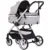 Carucior 3 in 1 pentru copii Chipolino Vista Cloud Grey, transformabil, cadru din aluminiu, sezut reversibil, maner reglabil, suspensii, husa de picioare, geanta, greutate suportata 22 kg