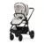Carucior 3 in 1 pentru copii Lorelli Bianca Beige Latte, cadru usor din aluminiu, suspensii, geanta, parte sport reversibila, bara de protectie detasabila, greutate admisa 22 kg