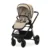 Carucior 3 in 1 pentru copii Lorelli Bianca Beige Warm, cadru usor din aluminiu, suspensii, geanta, parte sport reversibila, bara de protectie detasabila, greutate admisa 22 kg