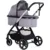 Carucior Chipolino Marbella 3 in 1 cloud grey cu spatar reglabil, suspensii, maner ajustabil, bara detasabila, suport picioare reglabil