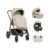Carucior combinat 3 in 1 Kikka Boo Modena cu scoica auto I-SIZE (40-87cm) Bej