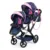 Carucior de papusi pentru gemeni Bayer Twin Xeo Albastru si Roz 26716AA