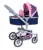 Carucior landou pentru papusi, Knorr Toys Boonk, reglabil si transformabil, 59 x 42 x 80 cm, Pink Hearts