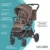 Carucior modular 2 in 1 Coccolle Serry Light Taupe, Suport de picioare reglabil, Suspensie, Huse pentru picioare, Geanta, Adaptoare, Bara de protectie si maner din piele ecologica, Greutate admisa 22 kg