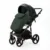Carucior pentru copii 2 in 1, Adamex Lanti SD41, pliabil, landou cu salteluta, copertina reglabila, roti frontale pivotante 360, cu dubla suspensie si husa de ploaie inclusa, Full EcoLeather, Green Black