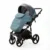 Carucior pentru copii 2 in 1, Adamex Lanti SD42, pliabil, landou cu salteluta, copertina reglabila, roti frontale pivotante 360, cu dubla suspensie si husa de ploaie inclusa, Full EcoLeather, Blue Shadow