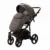 Carucior pentru copii, Adamex, 2 in 1, Lanti PS28, Pliabil, landou cu salteluta, copertina reglabila, roti frontale pivotante, cu dubla suspensie si husa de ploaie inclusa, Linen EcoLeather Brownstone