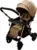 Carucior pentru copii Baby Care PRO 511 Maro, Cadru aluminiu, Maner reversibil, Spatar reglabil in 5 trepte, Amortizoare, Frana picior, Pliabil