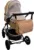 Carucior pentru copii Baby Care PRO 531 Maro 2 in 1 Cu geanta bebe, Cadru Aluminiu Gold , Amortizoare, Roti din cauciuc plin, Spatar reglabil 3 trepte, Plasa insecte