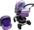 Carucior pentru copii Baby Care PRO 531 Mov 3 in 1, Cadru Aluminiu, Amortizoare, Roti din cauciuc plin, Landou, Scoica auto, Spatar reglabil 3 trepte, Plasa insecte