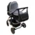 Carucior pentru copii Baby Care PRO 531 Negru 2 in 1 Cu geanta bebe, Cadru Aluminiu Gold , Amortizoare, Roti din cauciuc plin, Spatar reglabil 3 trepte, Plasa insecte