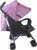 Carucior pentru copii Baby Care Pro 803B Fucsia cu imprimeu, pliere tip umbrela, Sport, Spatar reglabil in 7 trepte, Pozitie somn, Amortizoare, Cadru din aluminiu