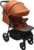 Carucior pentru copii Baby Care Pro S 508 Portocaliu Gold, Cadru aluminiu, Spatar reglabil in 3 trepte, Husa picioare, Frana picior, Pliabil