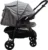 Carucior pentru copii Baby Care Pro SK10 Gri Jeans cu Maner reversibil, Spatar reglabil in 3 trepte, Frana picior, Pliabil