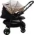 Carucior pentru copii Baby Care Pro SK10 Maro Gold cu Maner reversibil, Spatar reglabil in 3 trepte, Frana picior, Pliabil