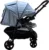 Carucior pentru copii Baby Care Pro SK10 Turquoise cu Maner reversibil, Spatar reglabil in 3 trepte, Frana picior, Pliabil