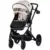 Carucior pentru copii Chipolino Amore Biscotta 2 in 1 cu sezut reversibil, maner reglabil, suspensii, husa de picioare, gentuta, suport pahar, greutate admisa 22 kg