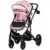 Carucior pentru copii Chipolino Amore Marshmallow 2 in 1 cu sezut reversibil, maner reglabil, suspensii, husa de picioare, gentuta, suport pahar, greutate admisa 22 kg