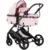 Carucior pentru copii Chipolino Amore Marshmallow 3 in 1 transformabil, cu suspensii, spatar reglabil, husa de picioare, gentuta si suport pahar