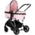 Carucior pentru copii Chipolino Aura 3 in 1 pink marshmallow tranformabil, spatar reglabil, Suspensii, Maner reglabil, accesorii incluse