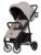 Carucior pentru copii Euro-Cart Flex omologat pana la 22 kg, Fossil Black Edition cu cadru de aluminiu, roti cu suspensii, echipat cu husa de picioruse groasa, pelerina de ploaie si suport pentru biberon