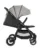 Carucior pentru copii KikkaBoo Sarah Grey 2023, 0-48luni pana la 22kg cu suspensii,spatar reglabil cu pozitie somn,Maner din piele ecologica,tavita,husa de ploaie,husa picioare si suport pahar incluse