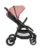 Carucior pentru copii KikkaBoo Sarah Pink 2023, 0-48luni pana la 22kg cu suspensii,spatar reglabil cu pozitie somn,Maner din piele ecologica,tavita,husa de ploaie,husa picioare si suport pahar incluse