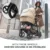Carucior pentru copii Kinderkraft Newly Classic Black 4 in 1 cu suspensii, cadru din aluminiu, reversibil si accesorii incluse