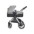 Carucior pentru copii Lorelli Viola Grey 3 in 1 cos auto Spirit inclus, transformabil, sezut reversibil, maner ajustabil, cadru din aluminiu, suspensii, bara detasabila, pana la 22 kg, multiple accesorii