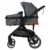 Carucior pentru copii Novokids X1000 series Gri 2 in 1 reversibil, cu geanta bebe, cadru aluminiu, amortizoare, roti din cauciuc, landou, spatar reglabil, plasa insecte