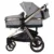 Carucior pentru copii Novokids X2000 series Gri 3 in 1 , spatar reglabil, reversibil, landou , geanta, cadru aluminiu Gold, amortizoare, roti din cauciuc, scoica auto, plasa insecte