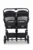 Carucior pentru gemeni EasyGo Echo, ultrapliabil, cu suspensii, spatar si suport picioare reglabile, usor si manevrabil, omologat EN1888, accesorii incluse, Ebony Black