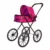 Carucior pentru papusi, Luna Toys, Baby Trolley Series, Roz, 39 x 66 x 74 cm