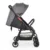 Carucior sport pentru copii Moni Capri Grey, Spatar reglabil cu pozitie de somn, Suport pentru picioare reglabil, Centura de siguranta, Roti spate cu frana, Copertina reglabila, Recomandat de la 6luni