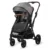 Carucior transformabil 3in1 Coccolle Amani Anthracite iSize, Cadru aluminiu, Roti mari din cauciuc plin, Suspensie, Husa de picioruse, Husa Ploaie, Plasa insecte, Copertina XXL, Fante de ventilatie, Piesa reversibila