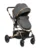 Carucior transformabil KikkaBoo 3in1 Amaia Dark Grey 2024 pana la 22kg,cadru din aluminiu,suspensii pe roti si cadru,spatar reglabil,sezut reversibil,Scaun auto I-Size,geanta,suport pahar si accesorii incluse