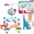 Carusel muzical cu proiector pandantive si rotire 360 Blue