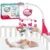 Carusel muzical cu proiector pandantive si rotire 360 Red