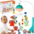 Carusel muzical cu proiector pentru patut Happy Animals