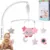 Carusel muzical mobil pentru patut din lemn Pink Owl