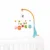 Carusel muzical pentru pat, cu proiector, sunete, Lorelli Happy Animals, Blue