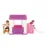 Casuta copii 3 in 1 deluxe cu tobogan masuta si bancute Edu Play Violet