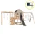Casuta de gradina, Wendi Toys Grey Lodge, cu tobogan, leagan dublu, modul sport si bucatarie