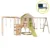 Casuta de gradina, Wendi Toys Lime Lodge, cu tobogan, leagan dublu, modul sport si bucatarie